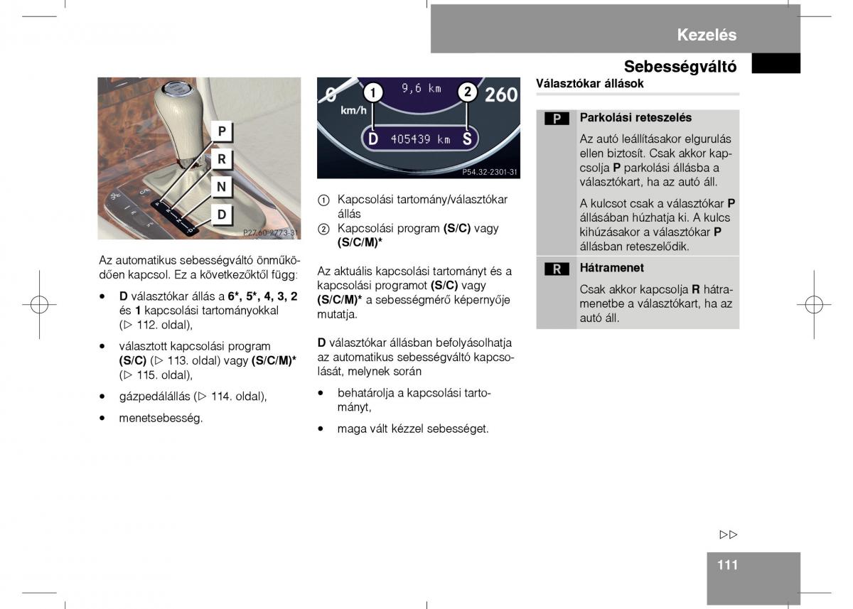 Mercedes Benz E Class W211 Kezelesi utmutato / page 113