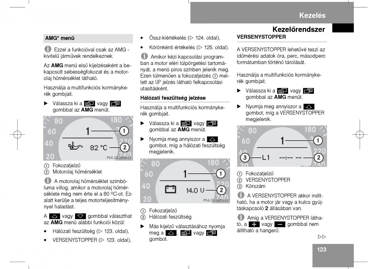 Mercedes Benz E Class W211 Kezelesi utmutato / page 125