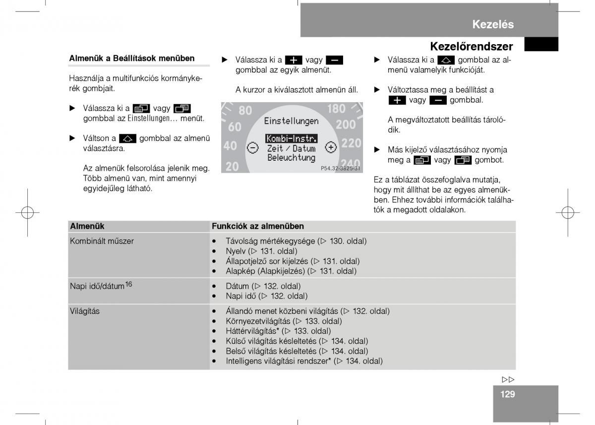 Mercedes Benz E Class W211 Kezelesi utmutato / page 131