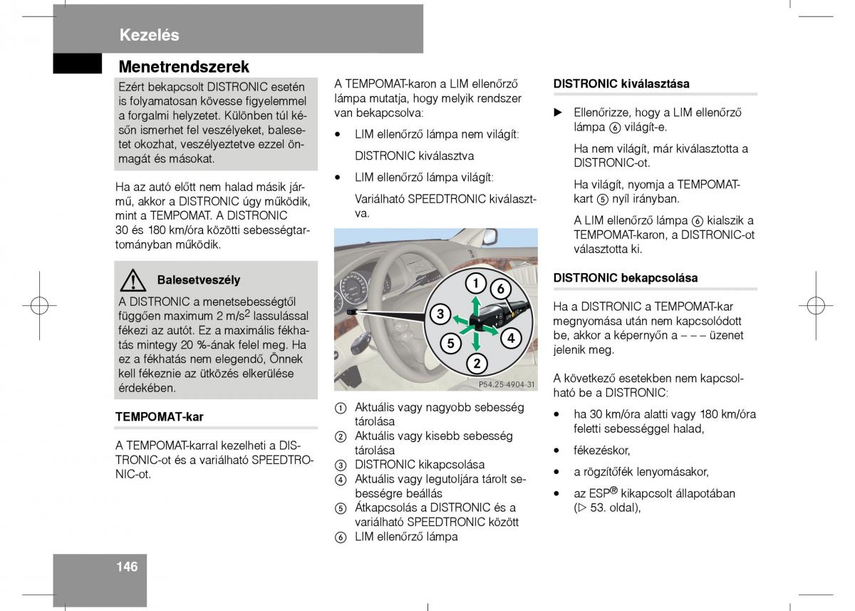 Mercedes Benz E Class W211 Kezelesi utmutato / page 148