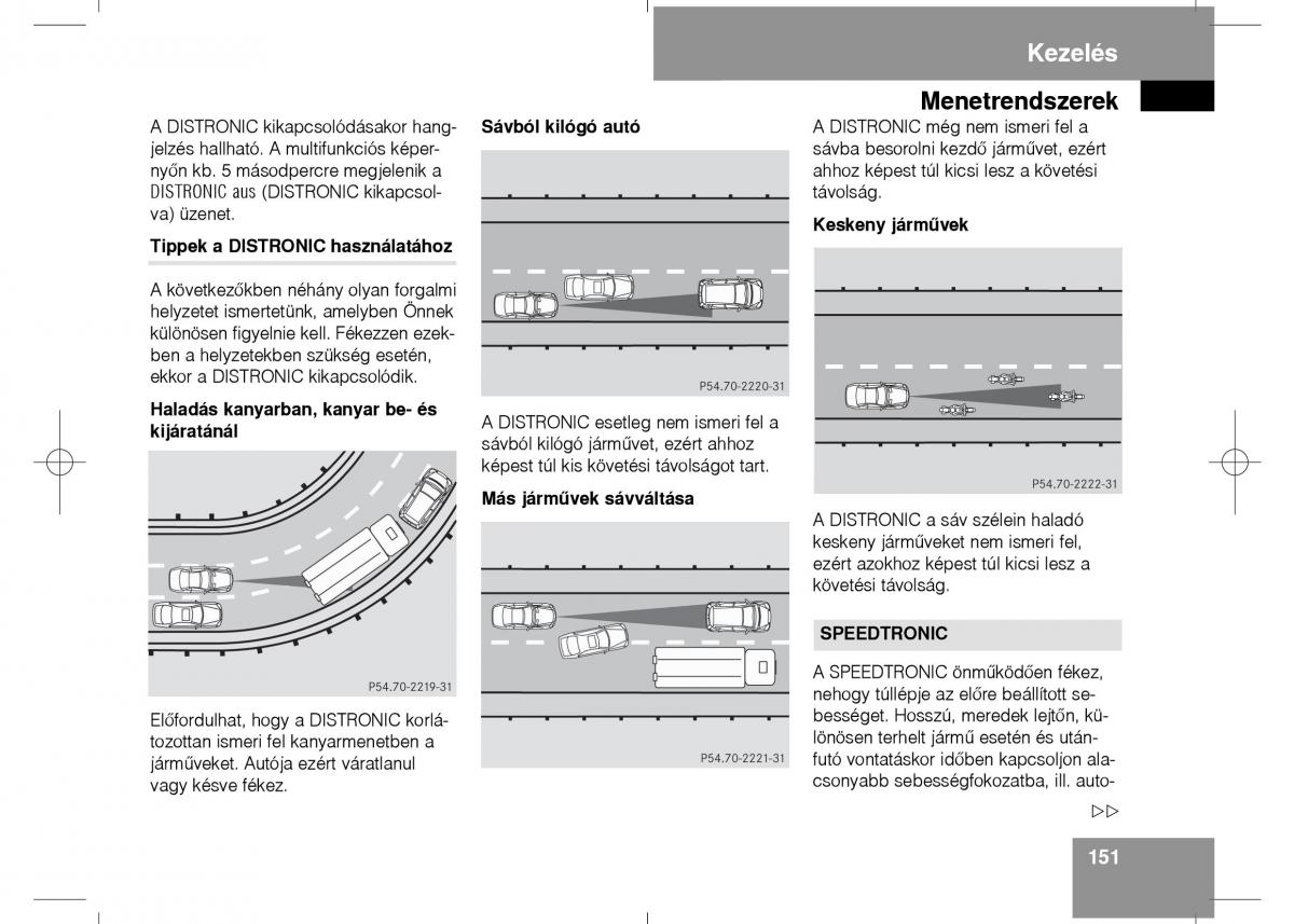 Mercedes Benz E Class W211 Kezelesi utmutato / page 153