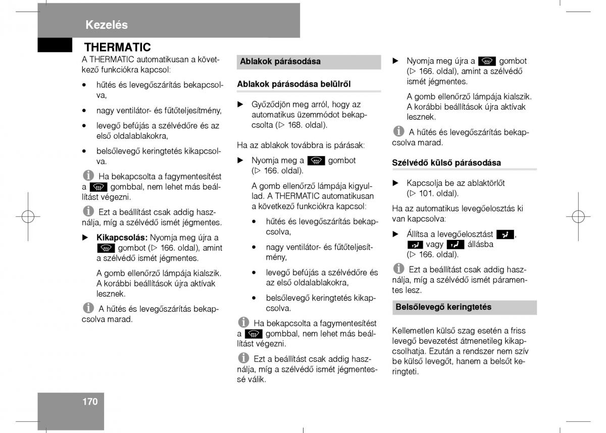 Mercedes Benz E Class W211 Kezelesi utmutato / page 172