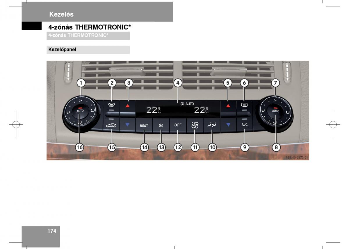 Mercedes Benz E Class W211 Kezelesi utmutato / page 176