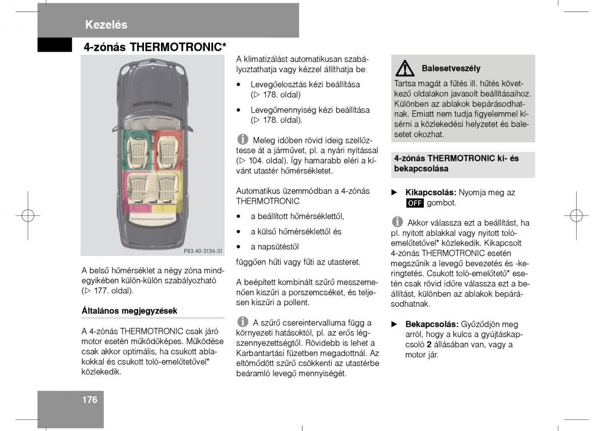 Mercedes Benz E Class W211 Kezelesi utmutato / page 178