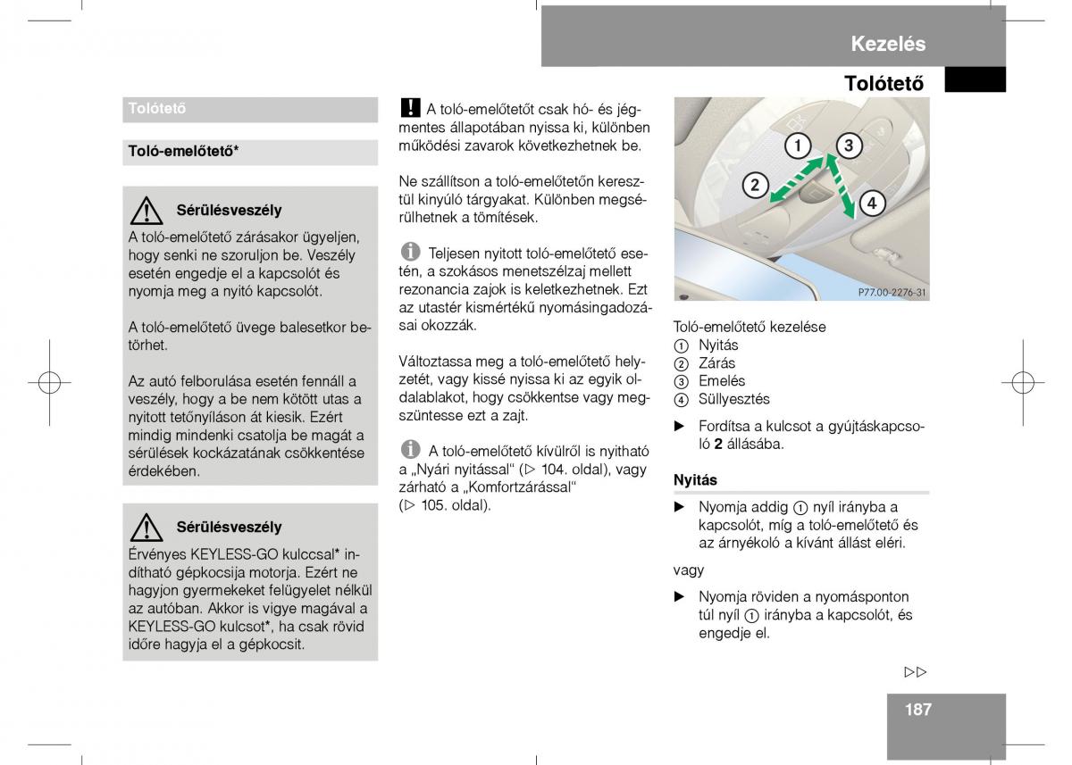 Mercedes Benz E Class W211 Kezelesi utmutato / page 189