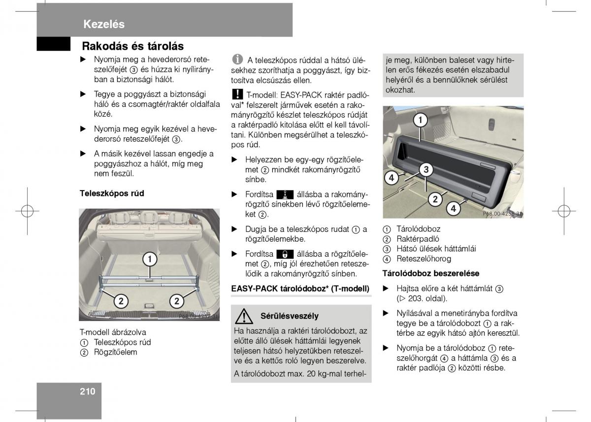 Mercedes Benz E Class W211 Kezelesi utmutato / page 212