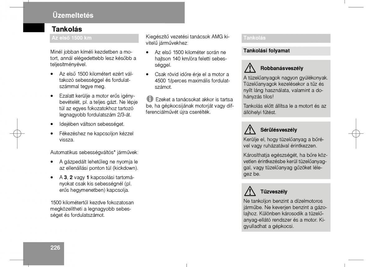 Mercedes Benz E Class W211 Kezelesi utmutato / page 228