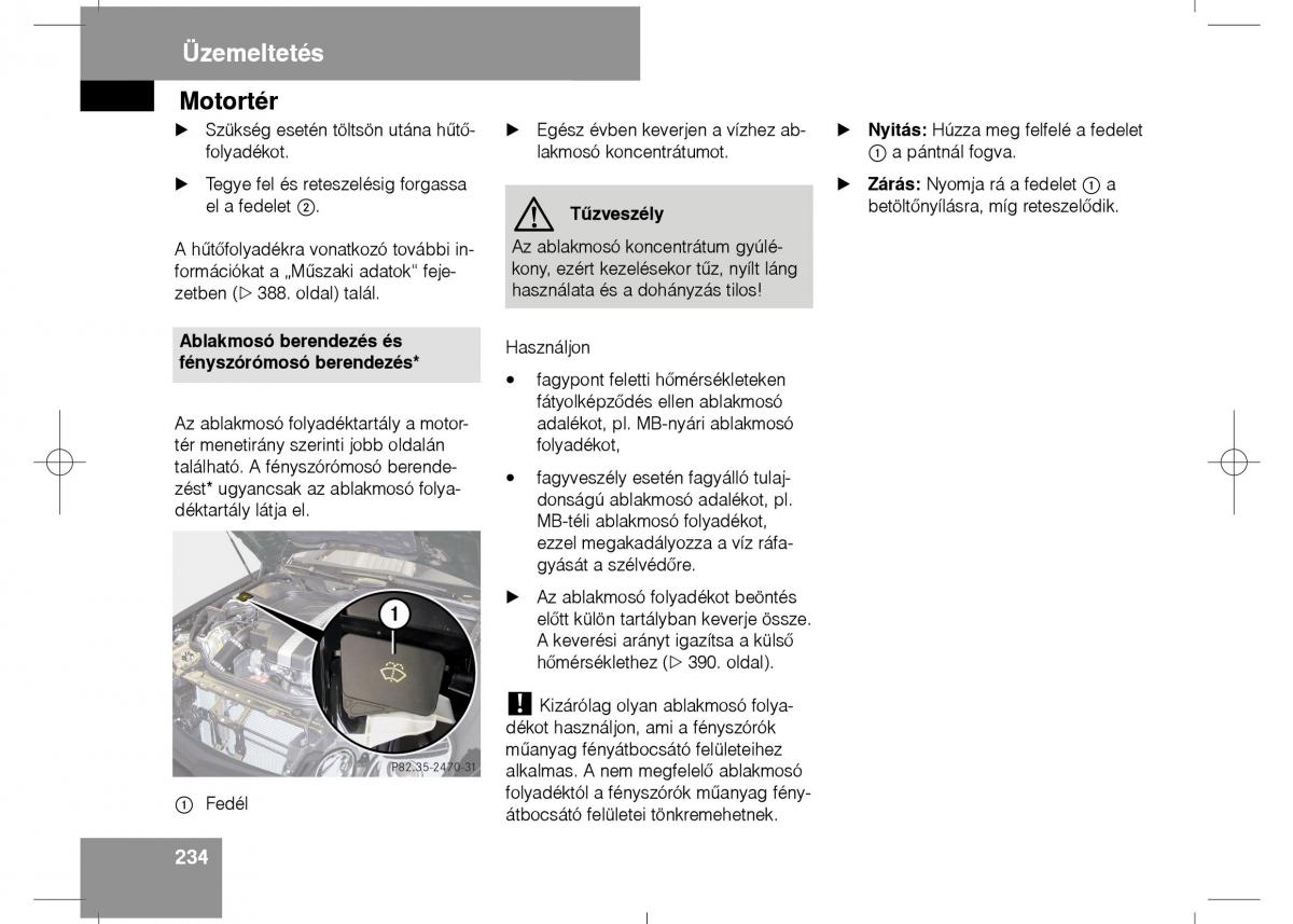 Mercedes Benz E Class W211 Kezelesi utmutato / page 236