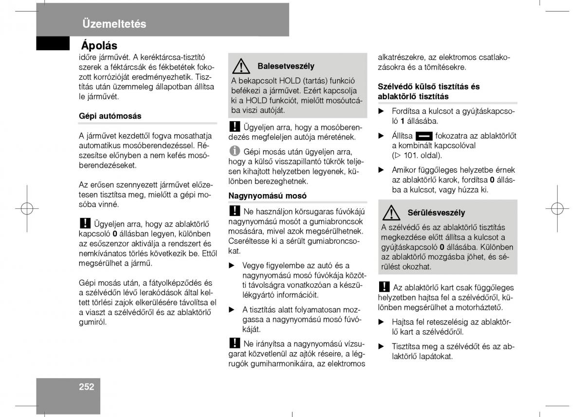 Mercedes Benz E Class W211 Kezelesi utmutato / page 254