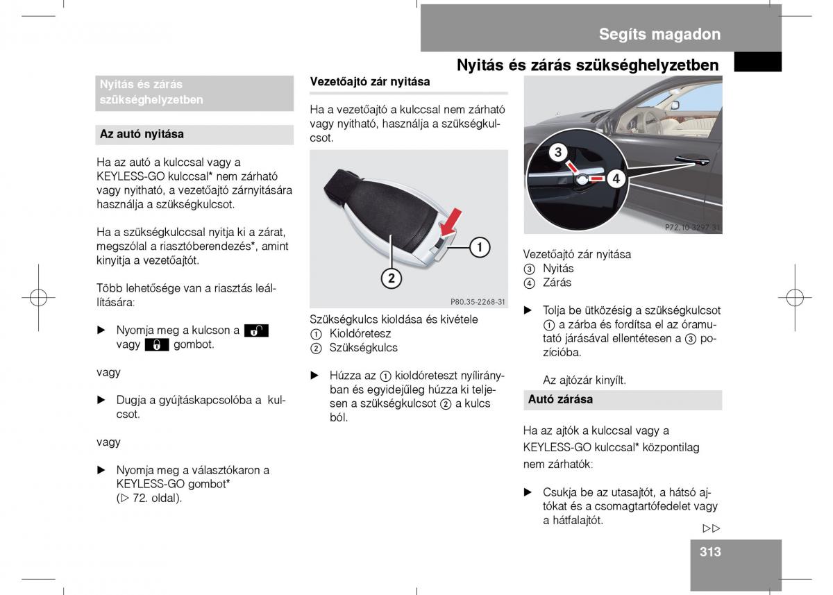 Mercedes Benz E Class W211 Kezelesi utmutato / page 315