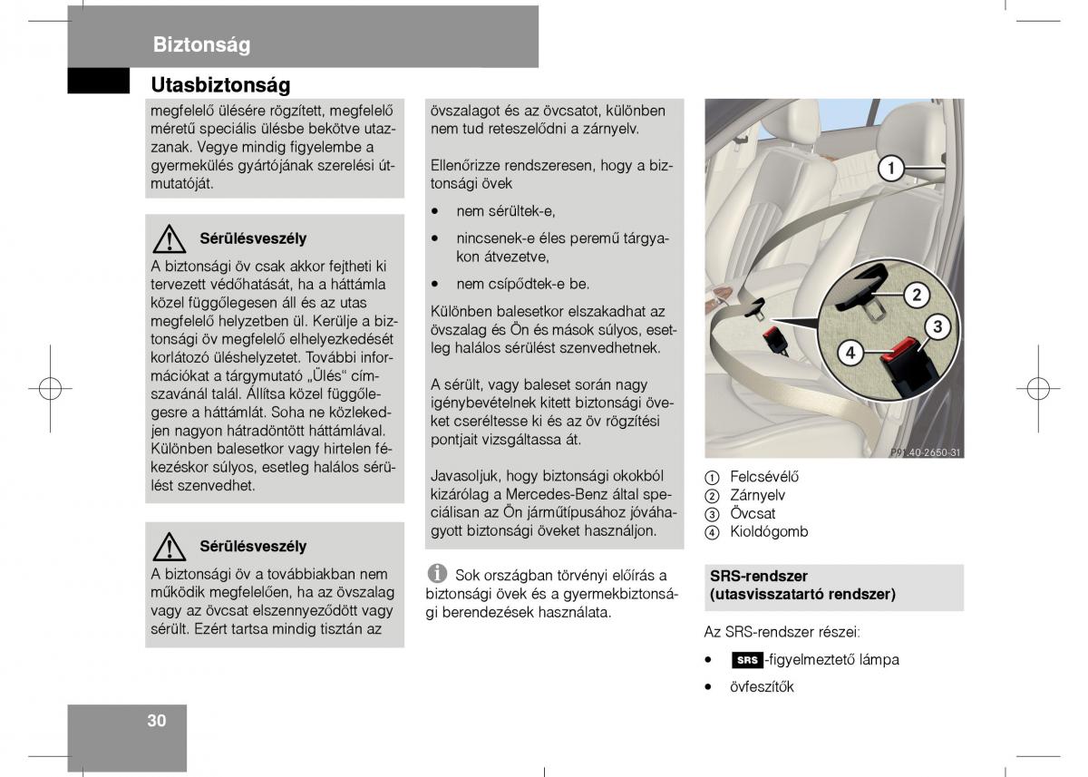 Mercedes Benz E Class W211 Kezelesi utmutato / page 32