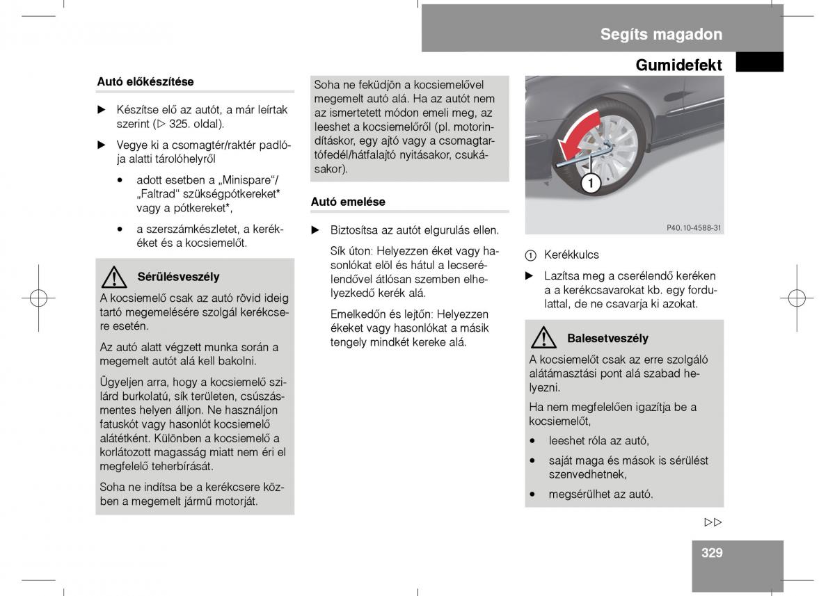 Mercedes Benz E Class W211 Kezelesi utmutato / page 331