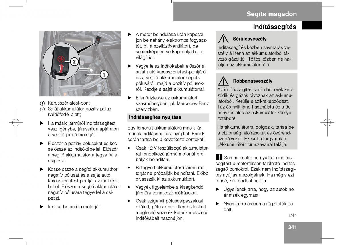 Mercedes Benz E Class W211 Kezelesi utmutato / page 343