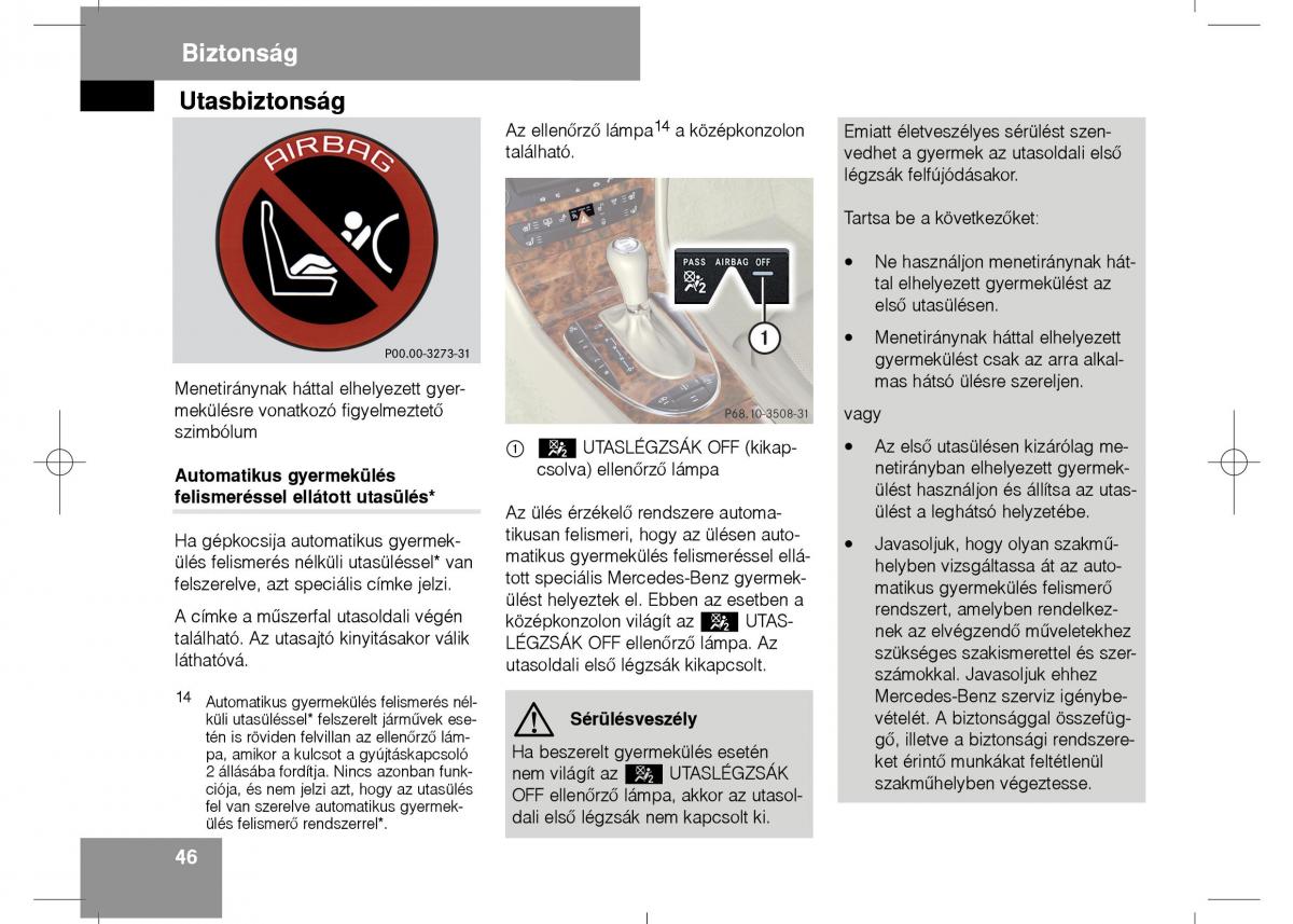 Mercedes Benz E Class W211 Kezelesi utmutato / page 48