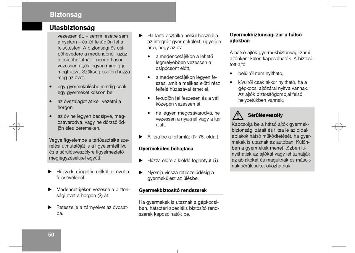 Mercedes Benz E Class W211 Kezelesi utmutato / page 52