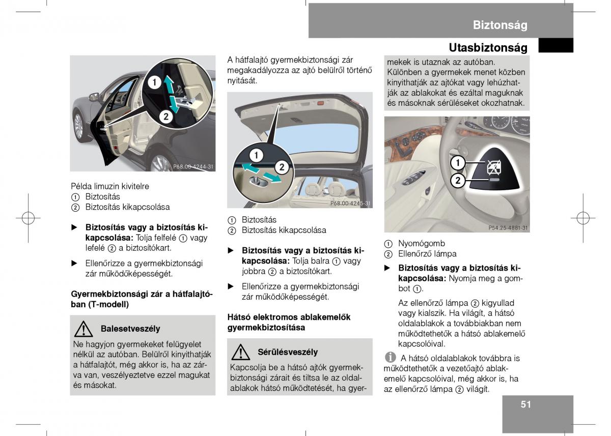 Mercedes Benz E Class W211 Kezelesi utmutato / page 53