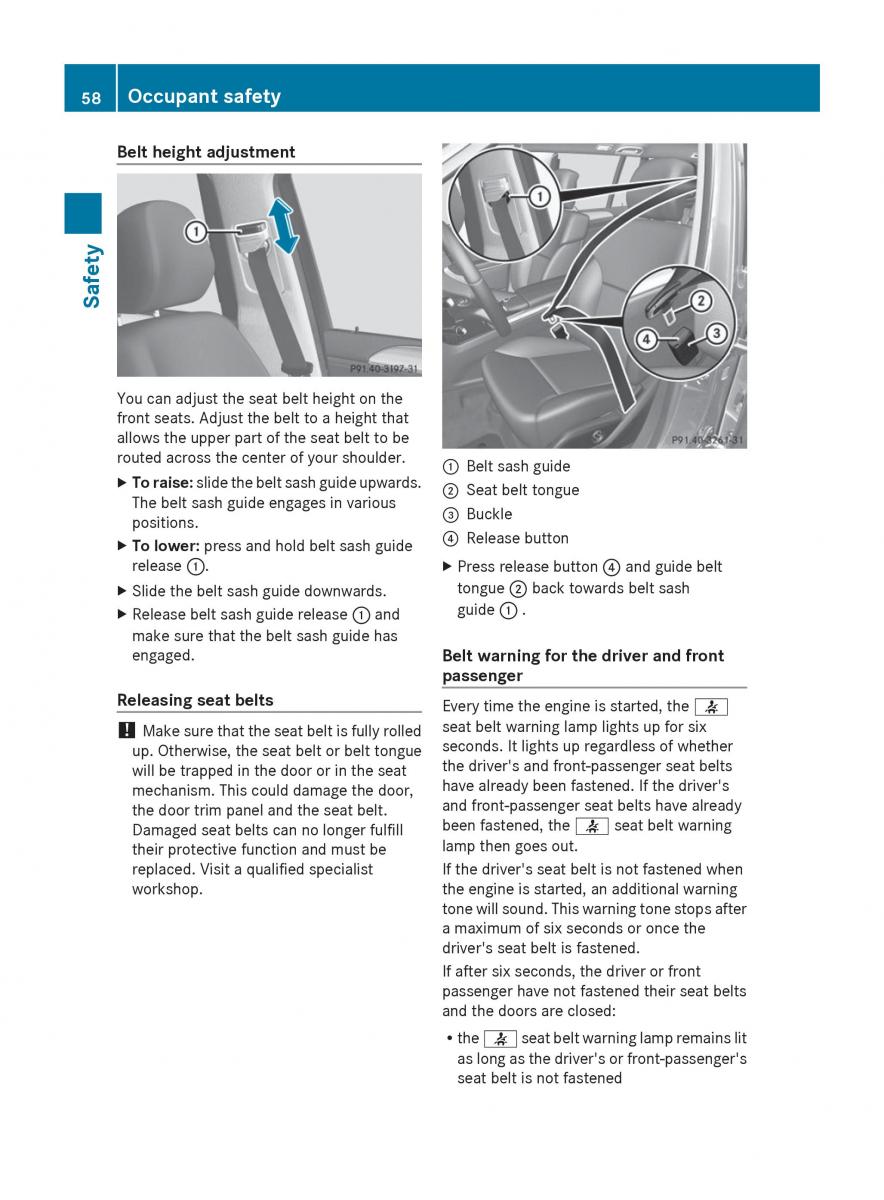 Mercedes Benz GL Class X166 owners manual / page 60