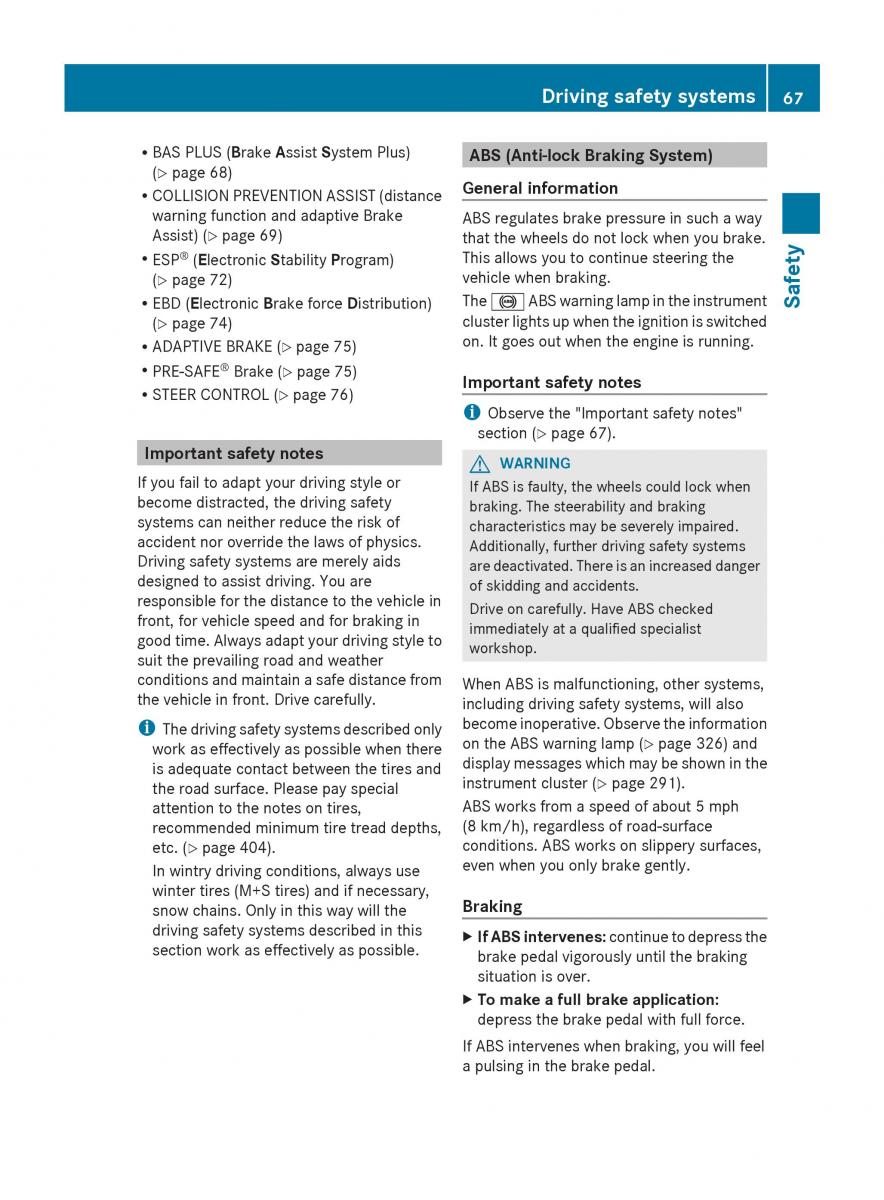 Mercedes Benz GL Class X166 owners manual / page 69