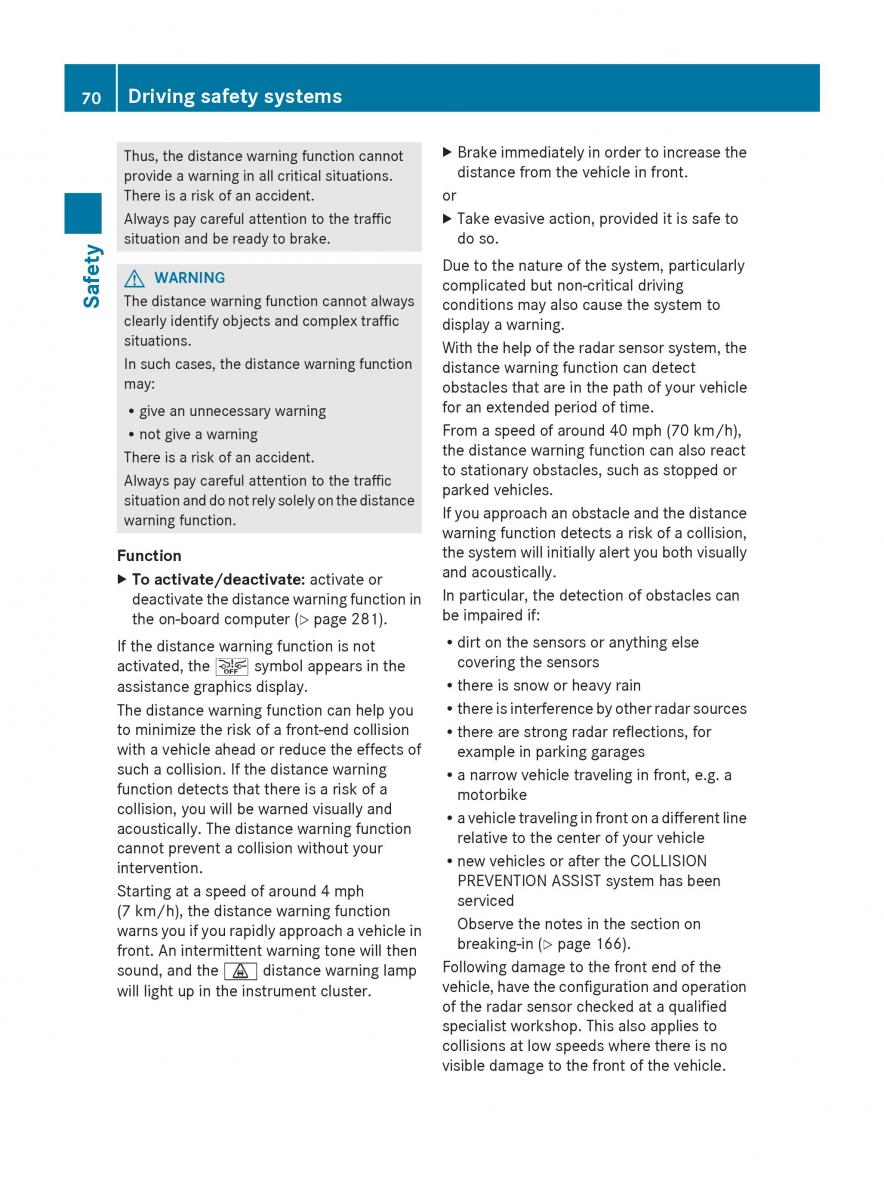 Mercedes Benz GL Class X166 owners manual / page 72