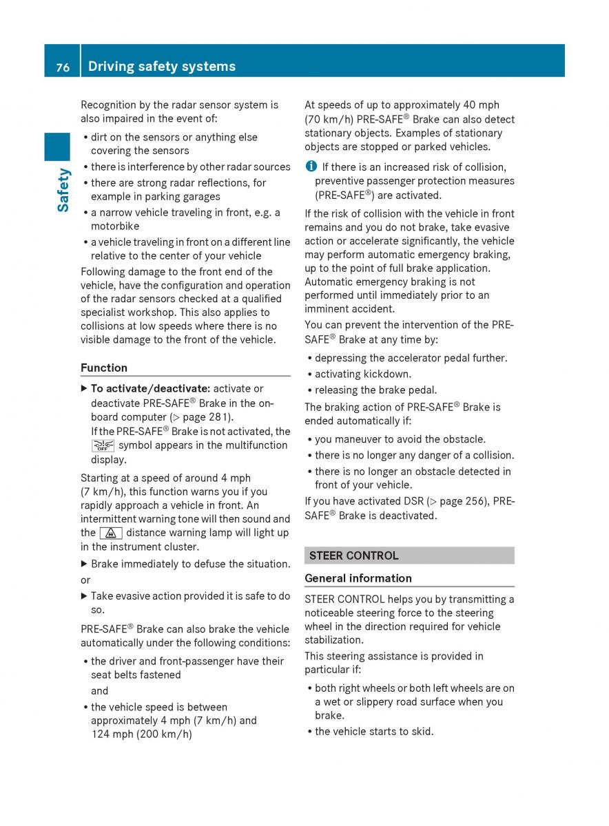 Mercedes Benz GL Class X166 owners manual / page 78