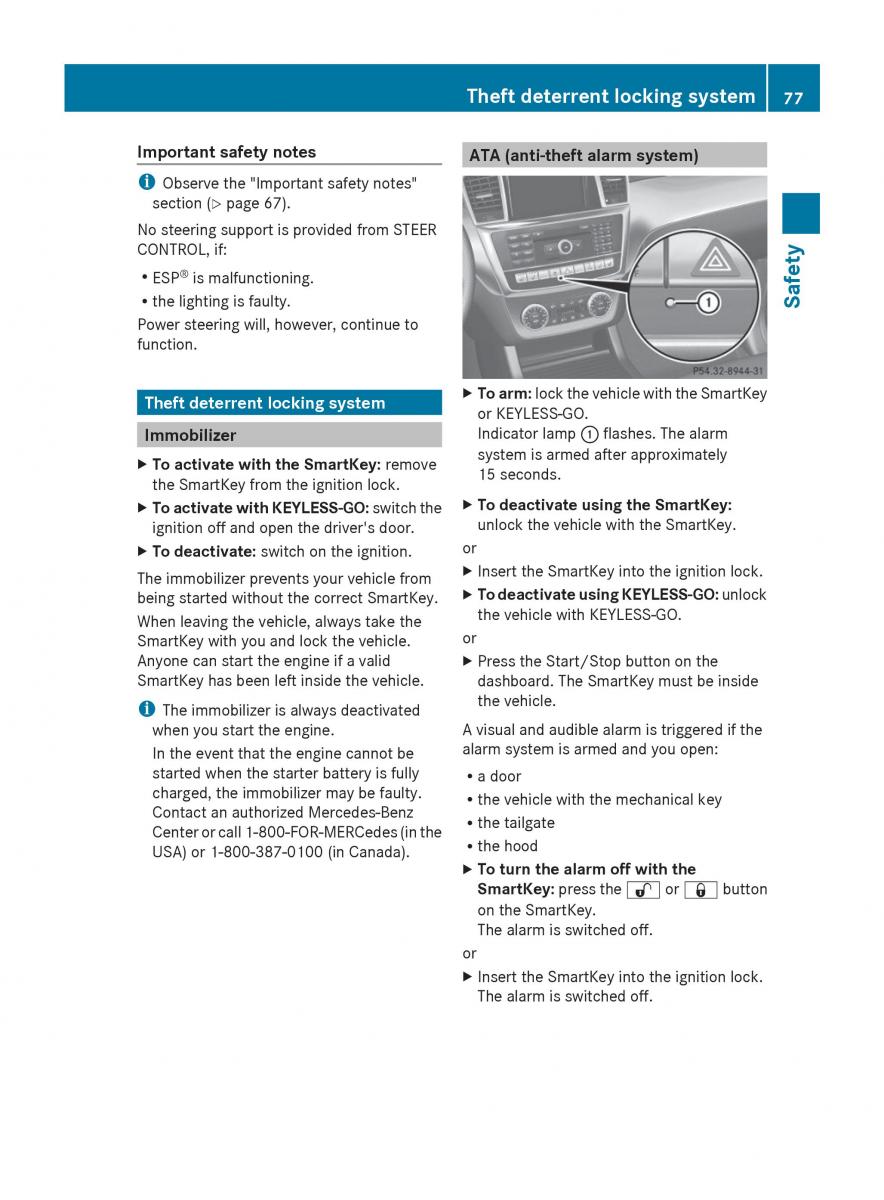 Mercedes Benz GL Class X166 owners manual / page 79