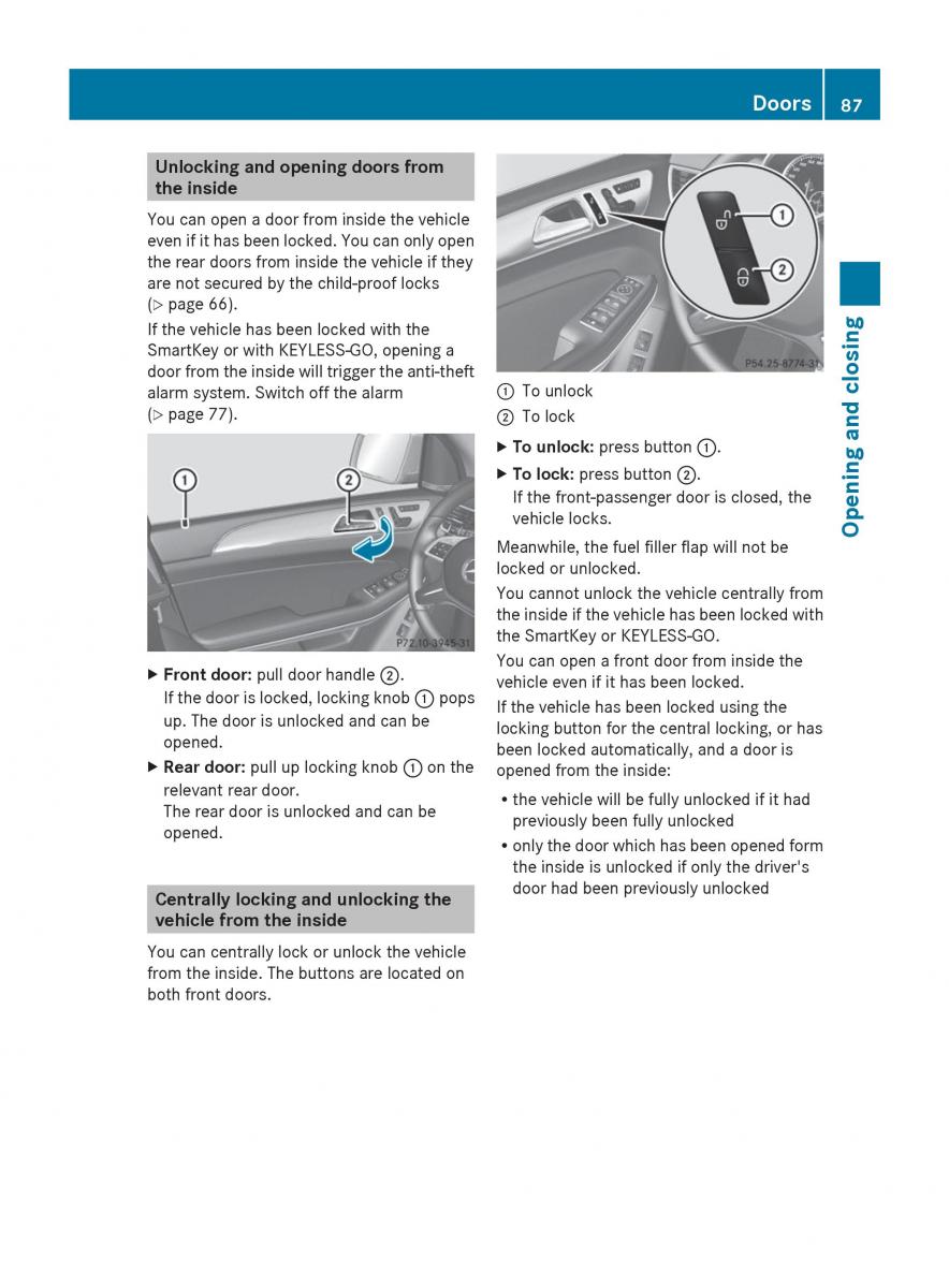 Mercedes Benz GL Class X166 owners manual / page 89