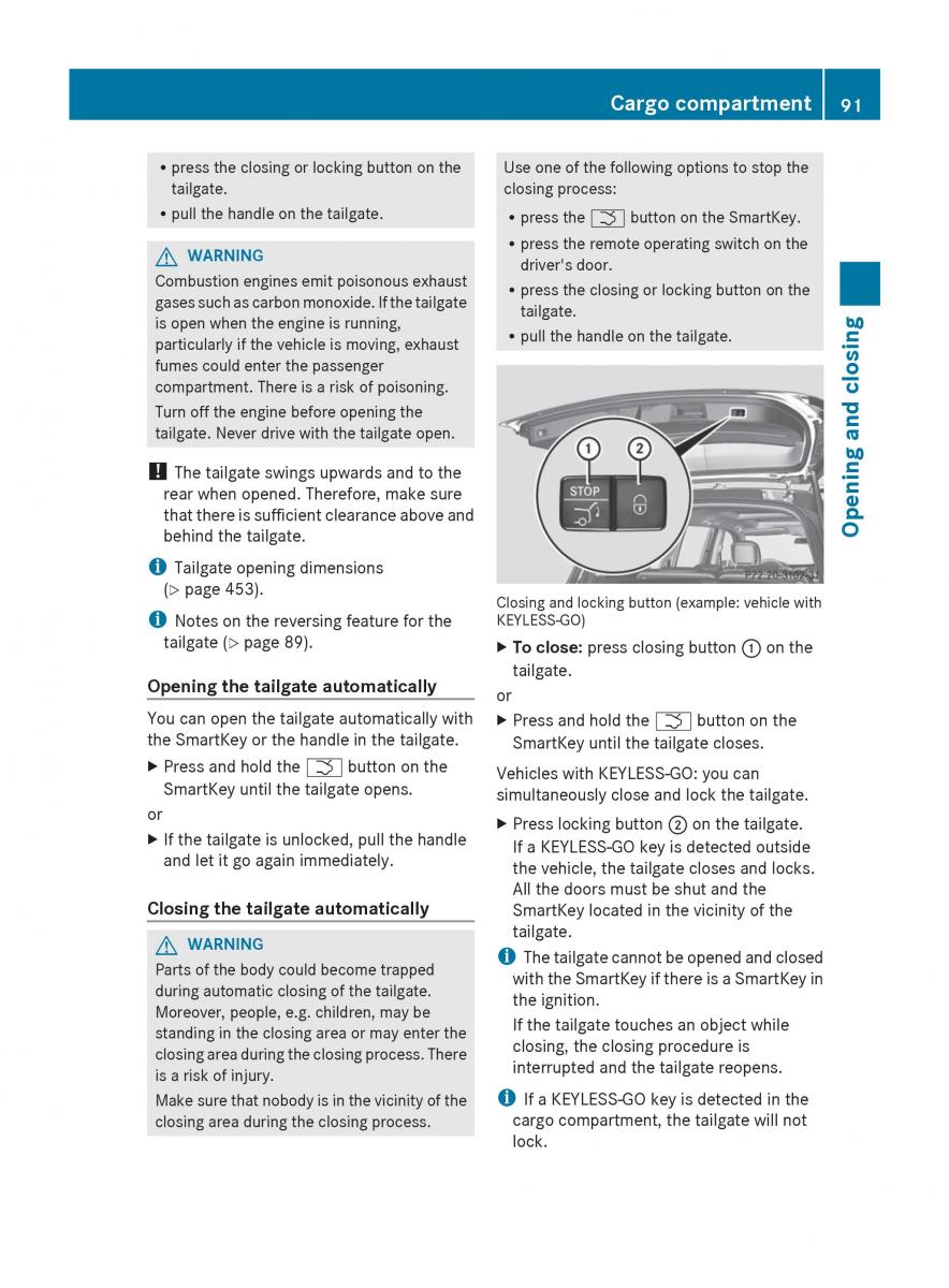 Mercedes Benz GL Class X166 owners manual / page 93