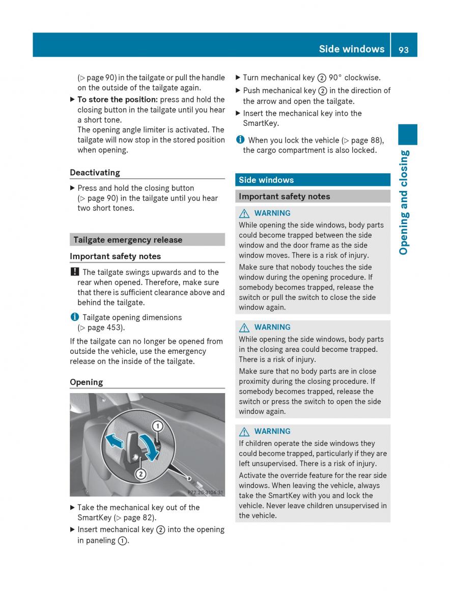 Mercedes Benz GL Class X166 owners manual / page 95