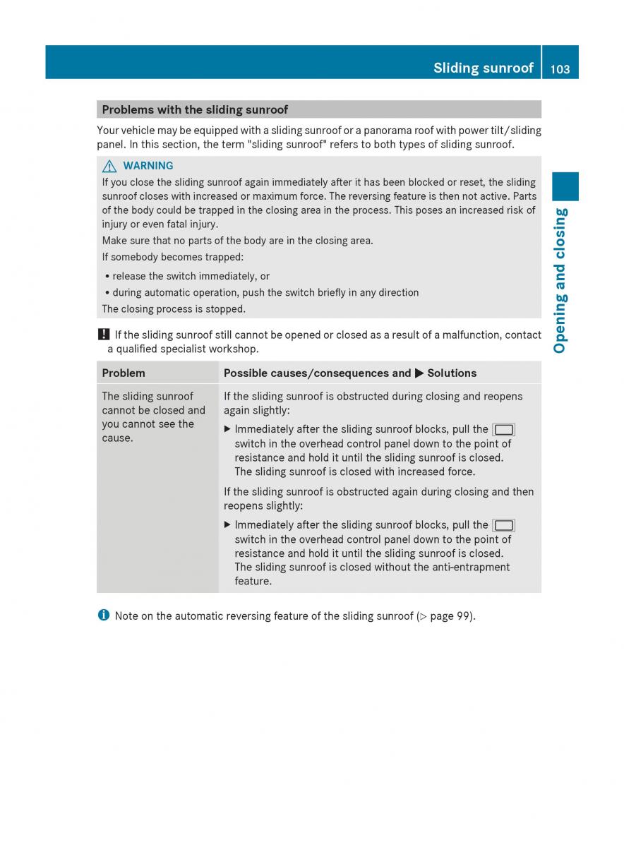 Mercedes Benz GL Class X166 owners manual / page 105