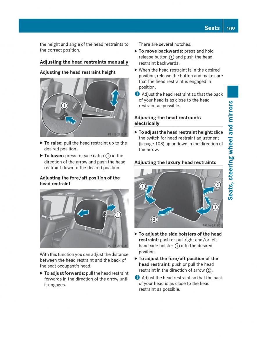 Mercedes Benz GL Class X166 owners manual / page 111