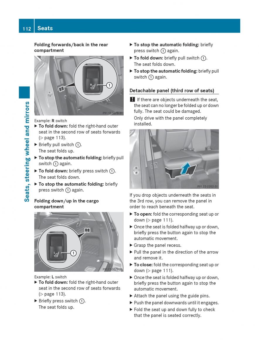 Mercedes Benz GL Class X166 owners manual / page 114