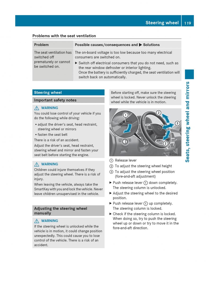 Mercedes Benz GL Class X166 owners manual / page 121