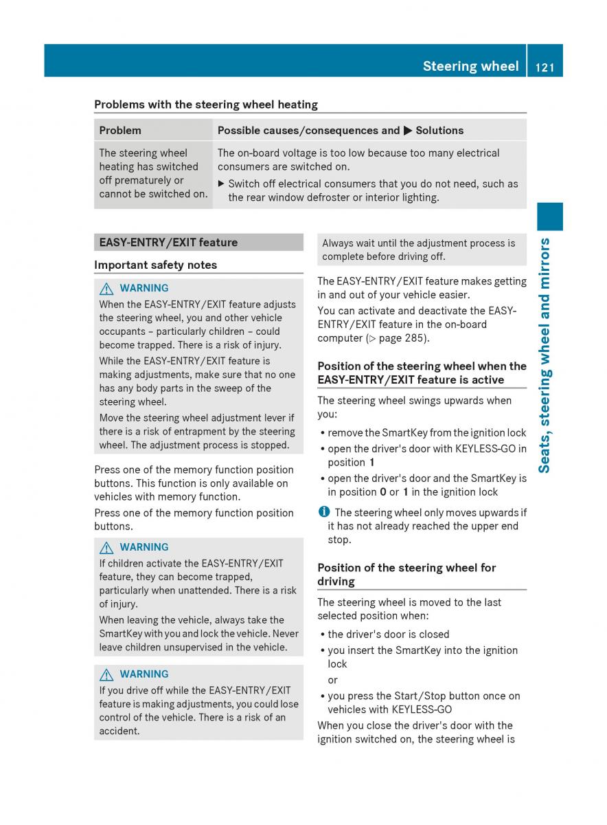 Mercedes Benz GL Class X166 owners manual / page 123