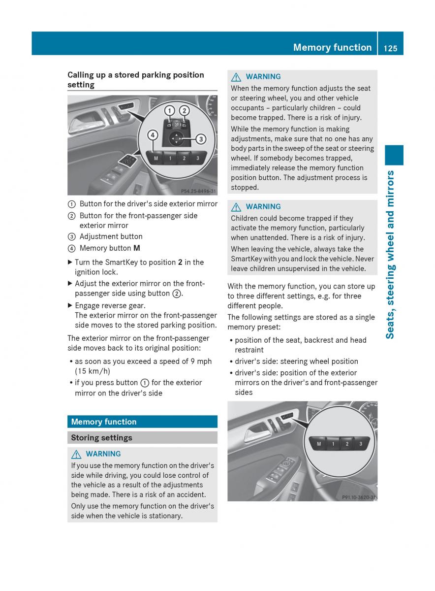 Mercedes Benz GL Class X166 owners manual / page 127