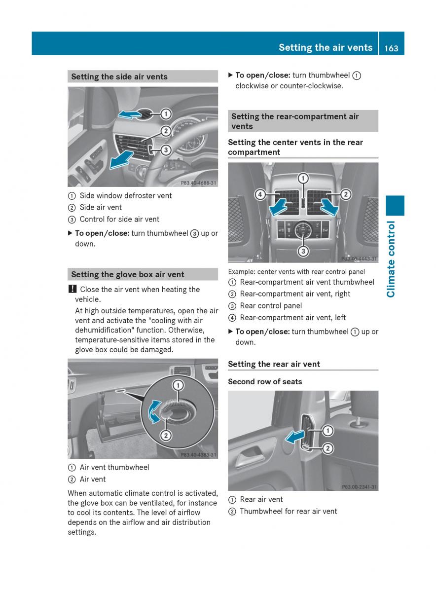 Mercedes Benz GL Class X166 owners manual / page 165