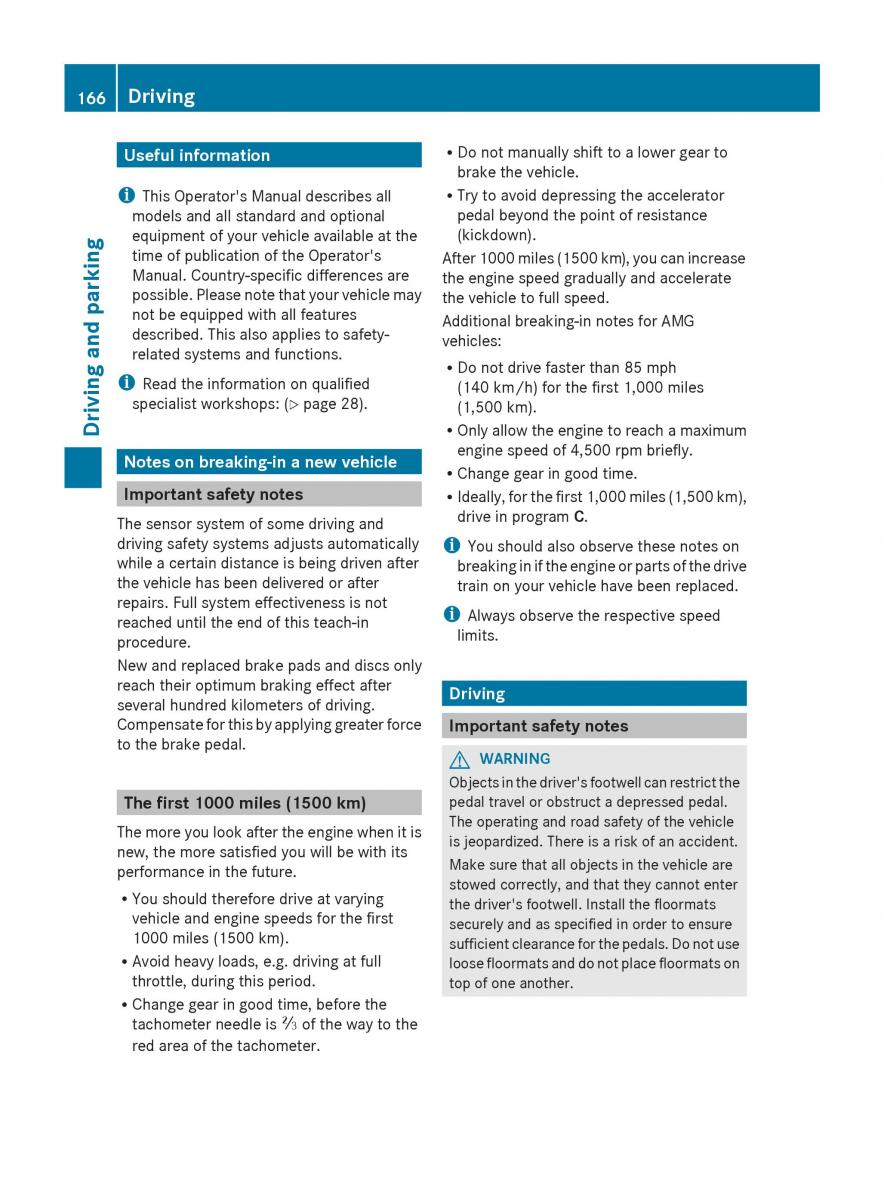 Mercedes Benz GL Class X166 owners manual / page 168