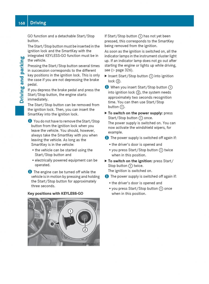 Mercedes Benz GL Class X166 owners manual / page 170