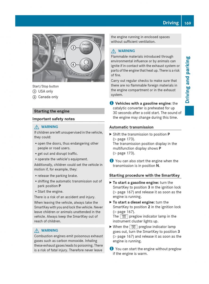 Mercedes Benz GL Class X166 owners manual / page 171