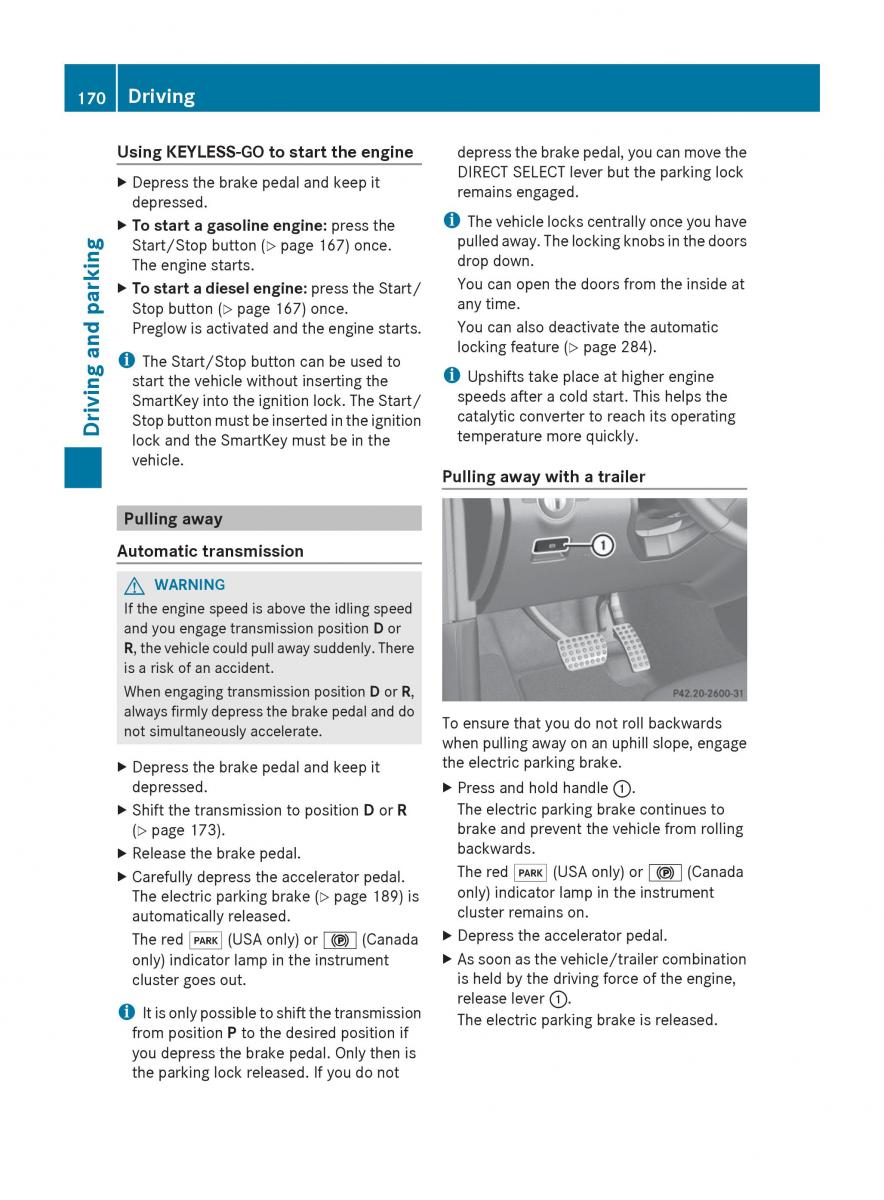 Mercedes Benz GL Class X166 owners manual / page 172