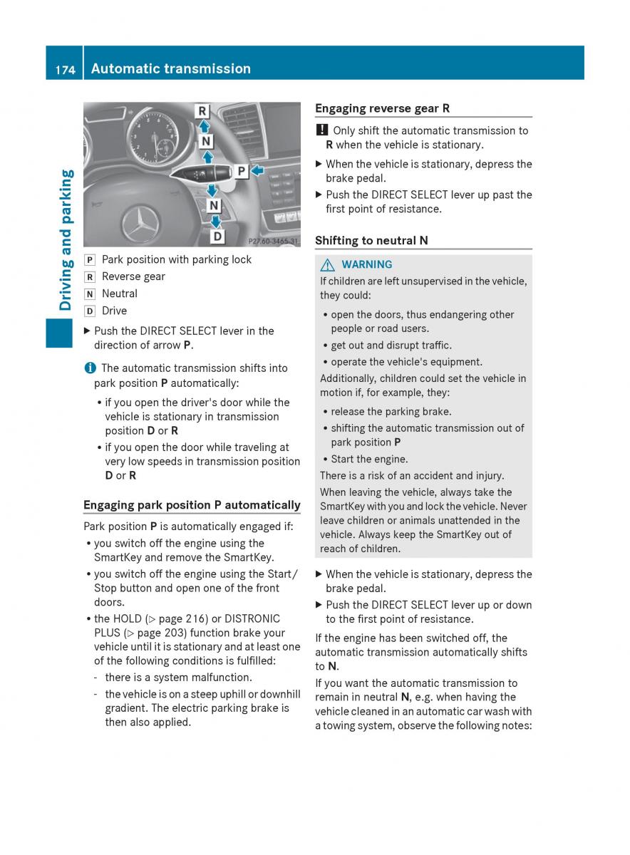 Mercedes Benz GL Class X166 owners manual / page 176