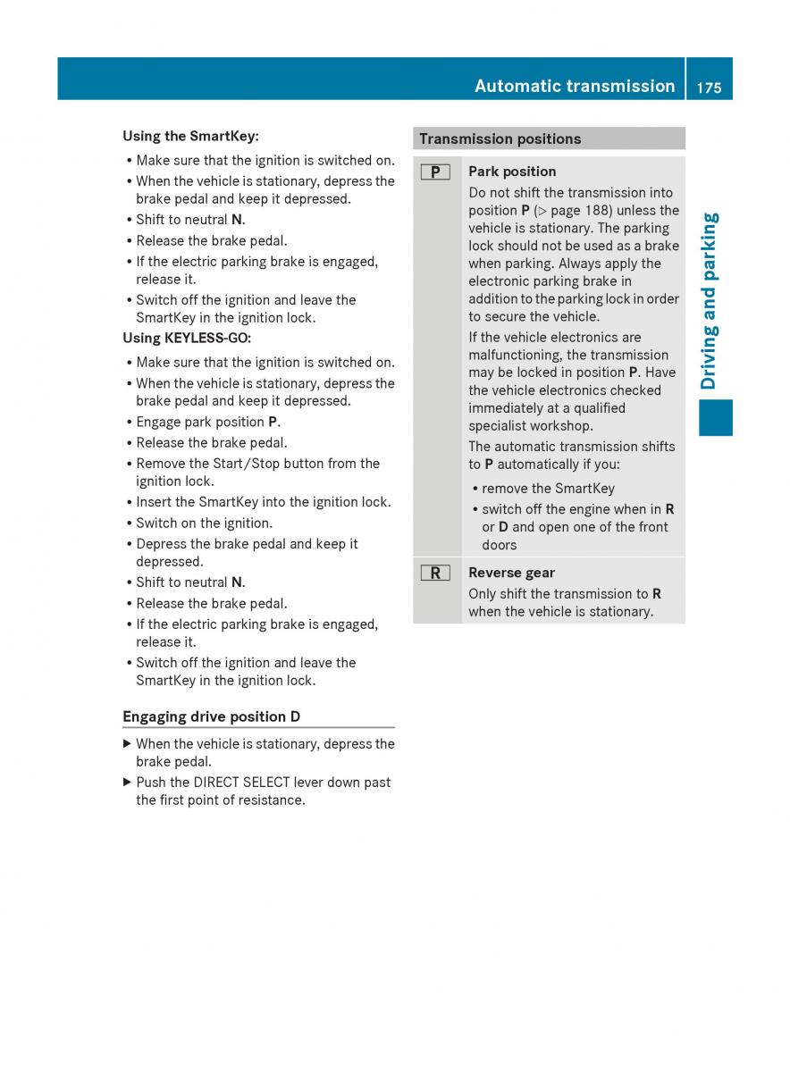 Mercedes Benz GL Class X166 owners manual / page 177