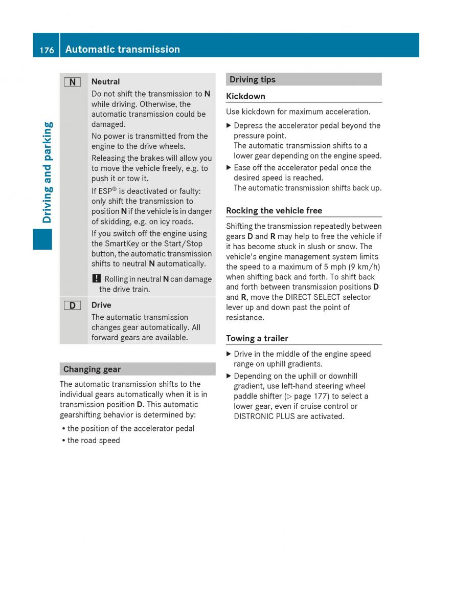 Mercedes Benz GL Class X166 owners manual / page 178