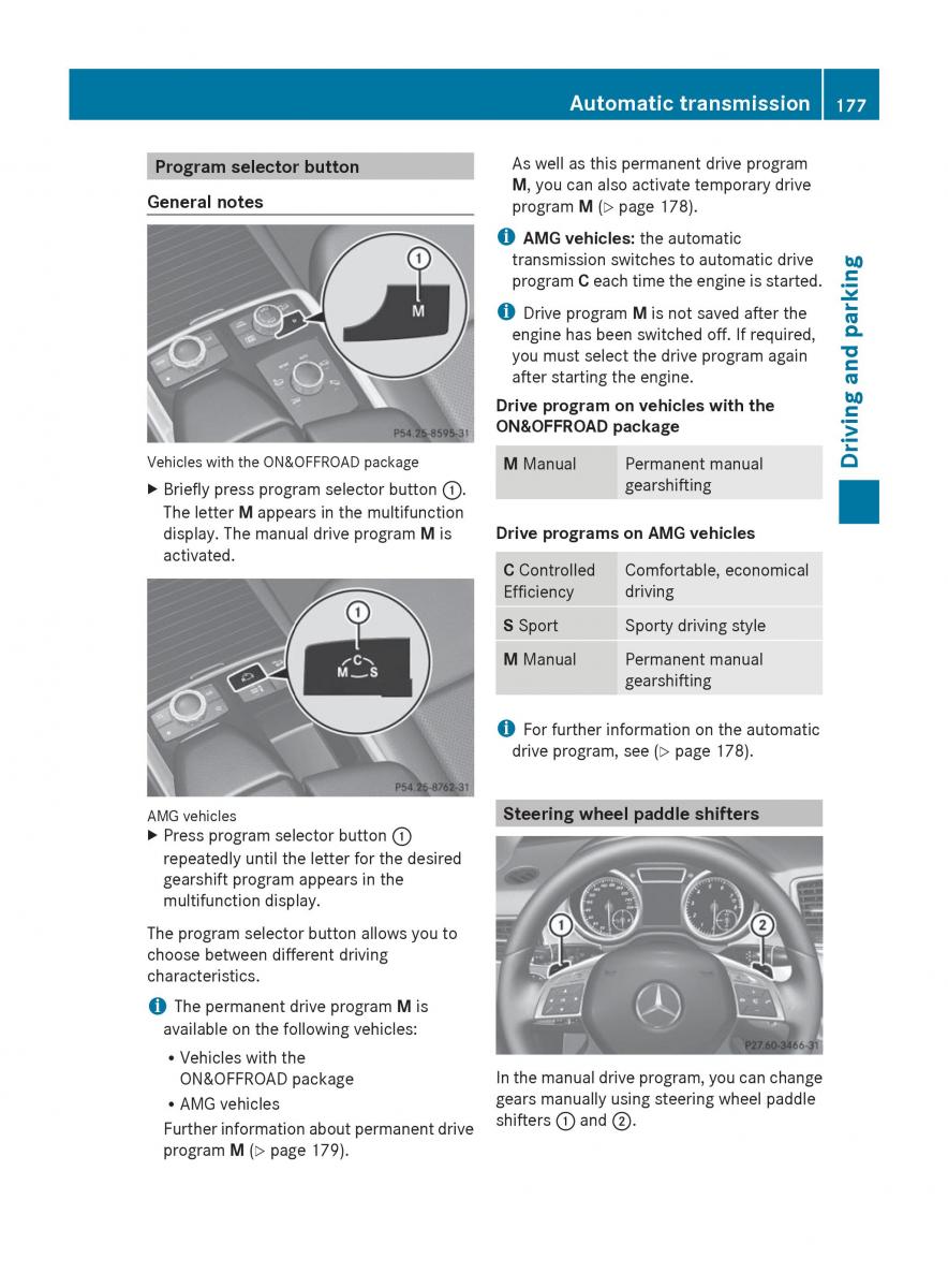 Mercedes Benz GL Class X166 owners manual / page 179