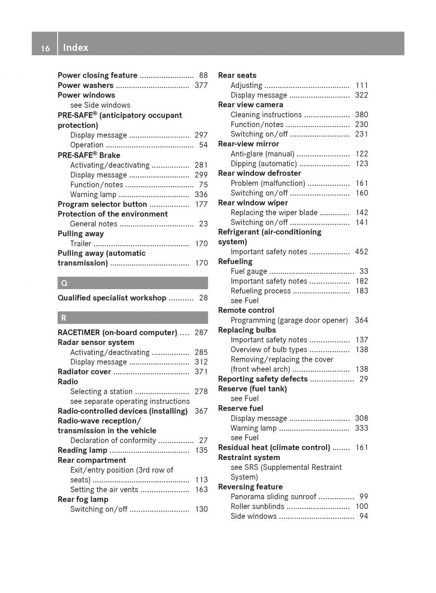 Mercedes Benz GL Class X166 owners manual / page 18