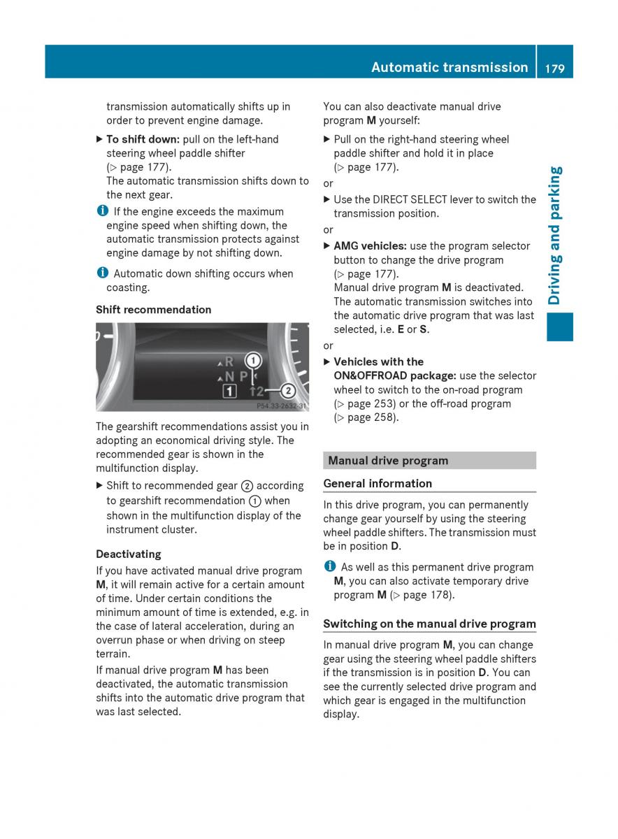 Mercedes Benz GL Class X166 owners manual / page 181