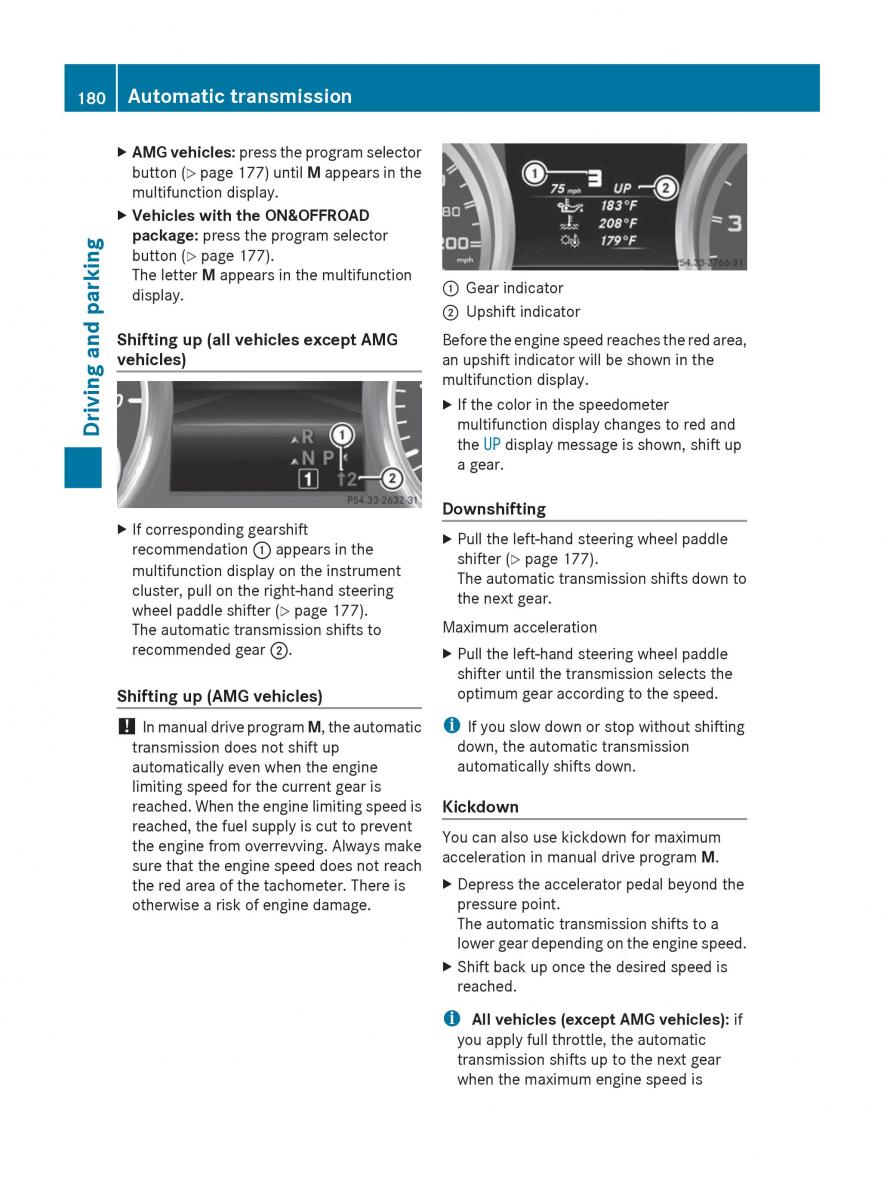 Mercedes Benz GL Class X166 owners manual / page 182