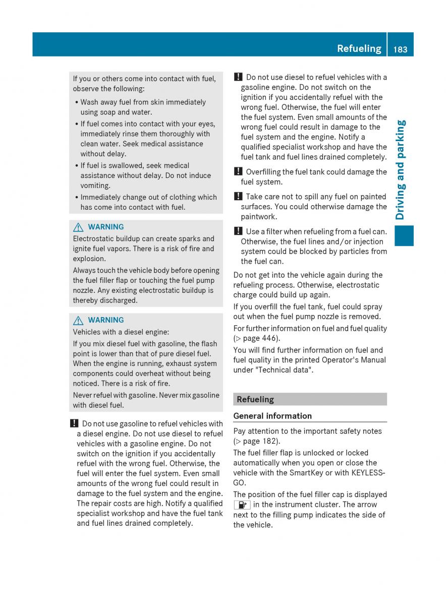 Mercedes Benz GL Class X166 owners manual / page 185