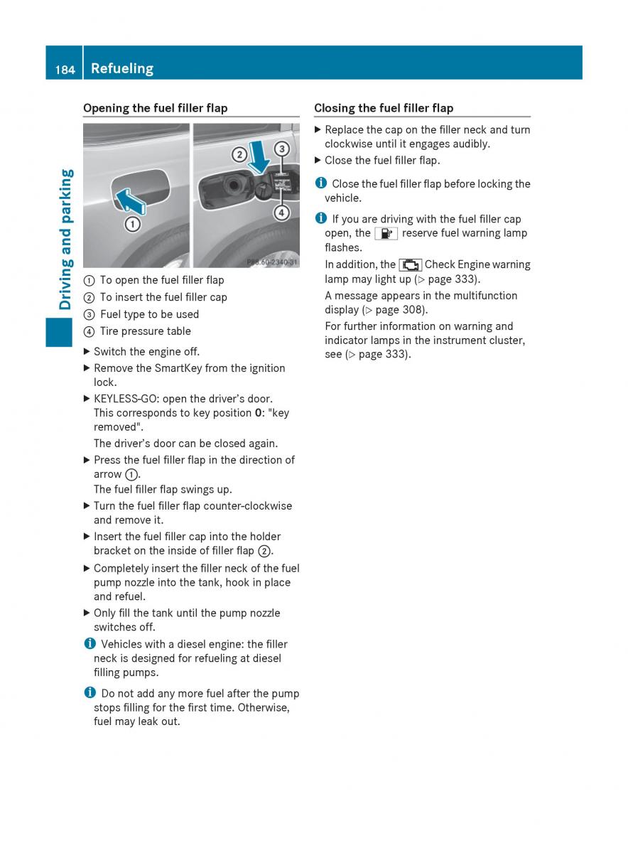 Mercedes Benz GL Class X166 owners manual / page 186