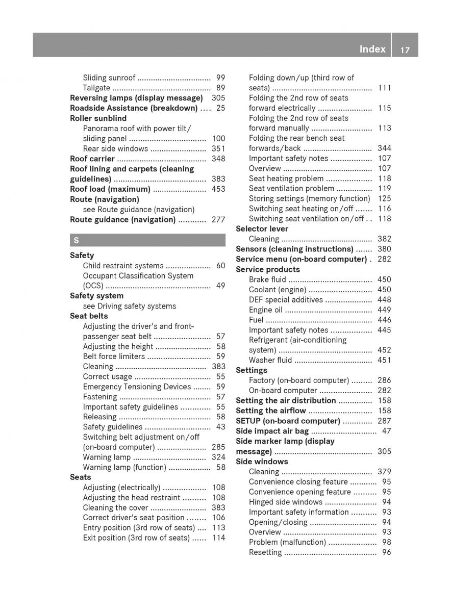 Mercedes Benz GL Class X166 owners manual / page 19