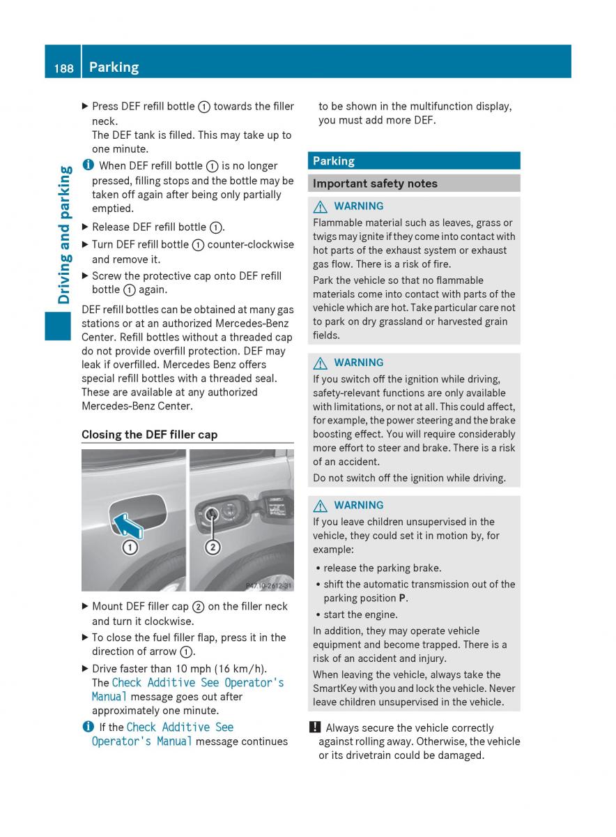 Mercedes Benz GL Class X166 owners manual / page 190